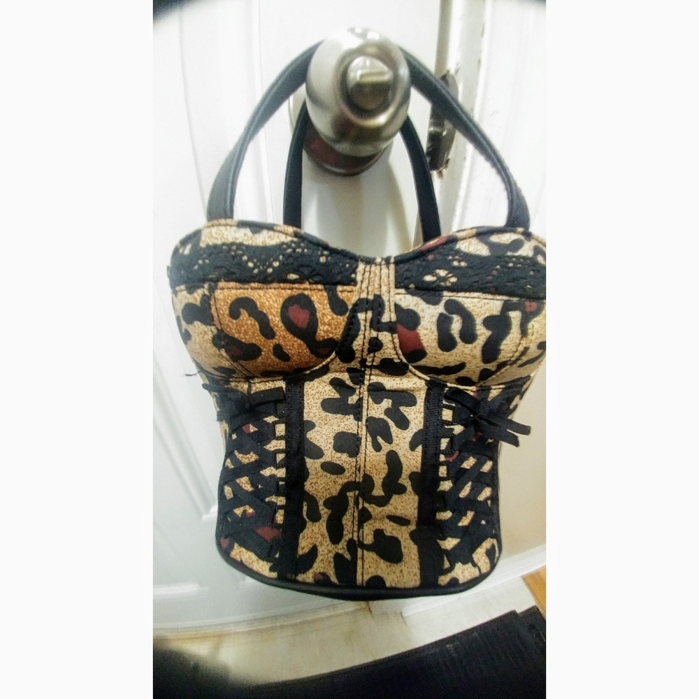 Cute Corset Leopard Print Purse